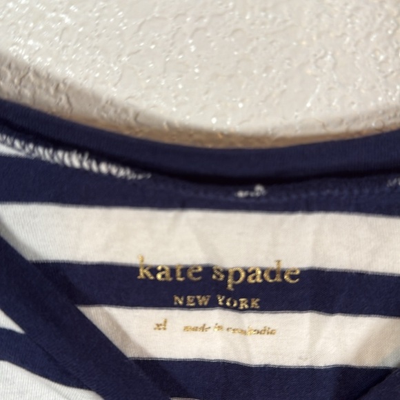 Kate Spade Navy Stripe Lemon Bright Side Tank Dress Size XL - Picture 3 of 6